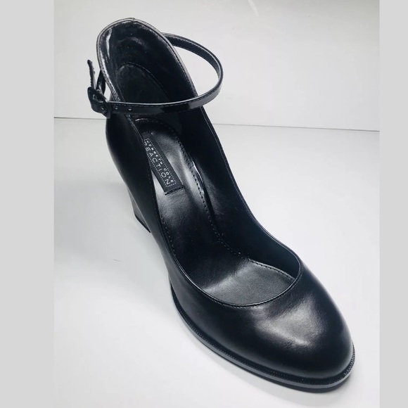 Kenneth Cole REACTION Leather High Heels Block Mar - Picture 2 of 8